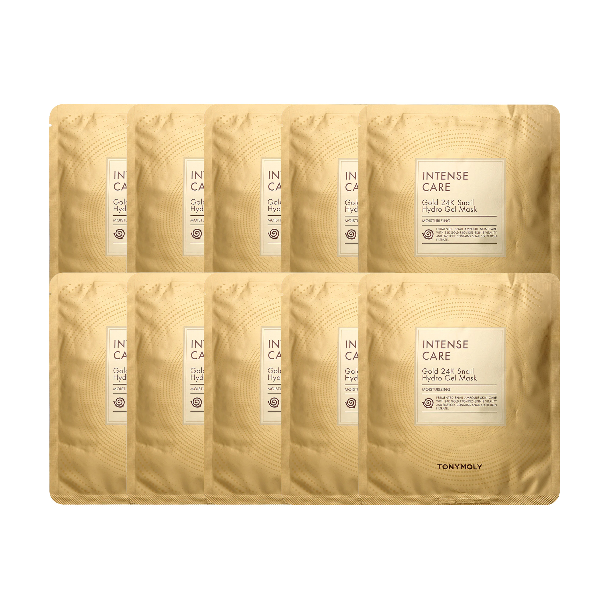 Гідрогелева маска для обличчя Tony Moly Intense Care Gold 24K Snail Mask, 10*20 г